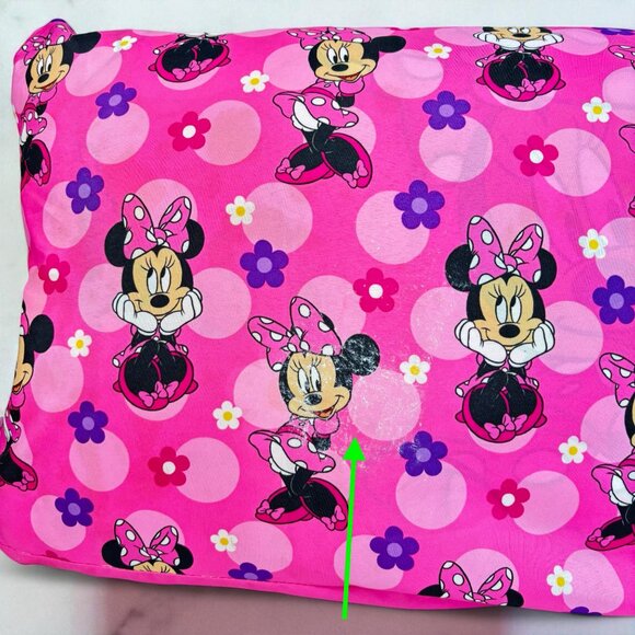 Disney Minnie Mouse Hot Pink Comforter Reversible Twin/Full with carrying Bag - Picture 11 of 12